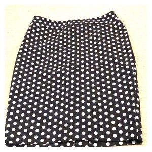 Polka dot pencil skirt